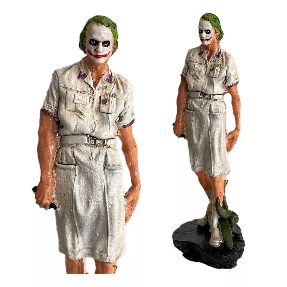 Boneco Colecionável Estátua Action Figure Coringa Enfermeira Joker DC Batman Resina