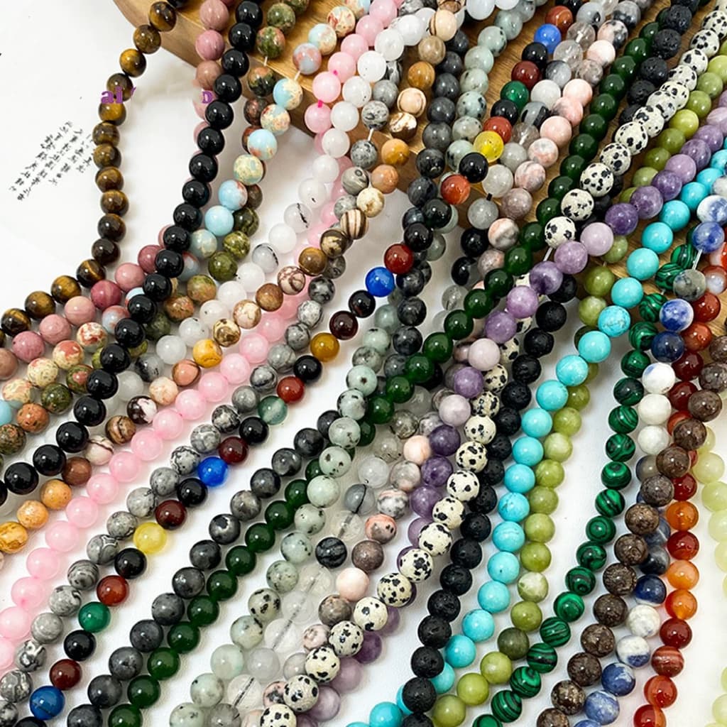 Fio de Pedras Naturais 4/6/8/10mm Aproxi