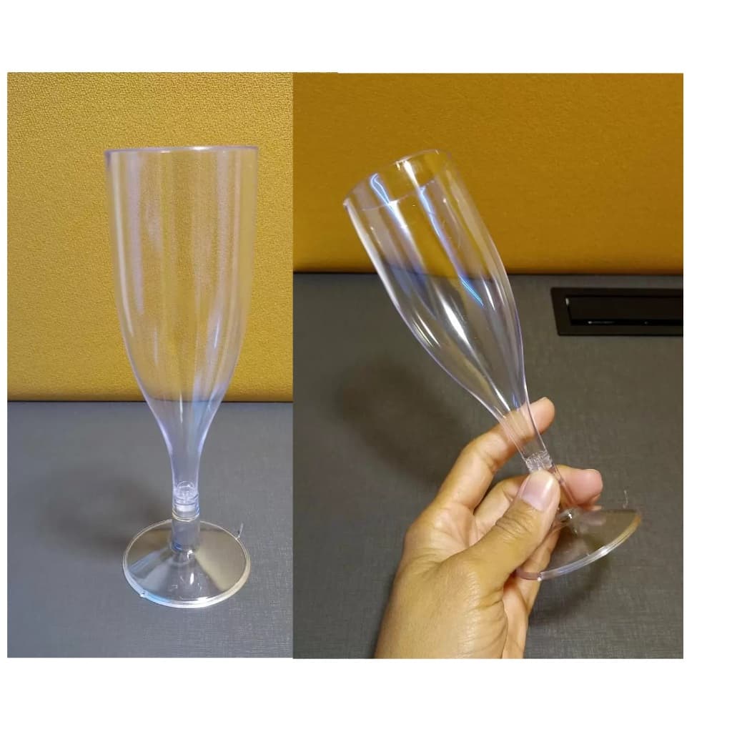 30unid Taça De Champagne Espumante P/ Festas Em Acrilico Descartável 150ml