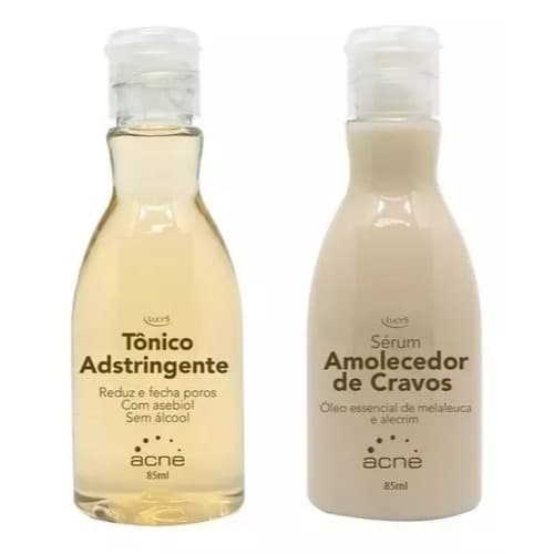 KIT ANTI-ACNE AMOLECEDOR DE CRAVOS TÔNICO ADSTRINGENTE REMOVE CRAVOS DIMINUI A OLEOSIDADE