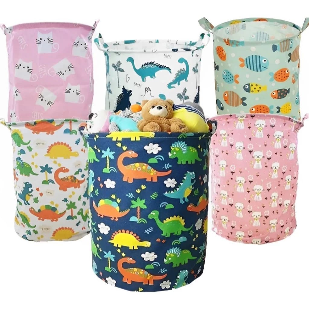 Cesto Organizador de Brinquedos e Roupas 60L Cesto de Brinquedos infantis Cesto de Roupas Sujas