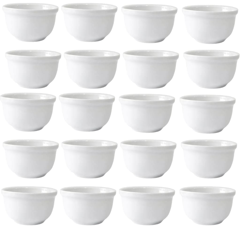 Conj 24 Cumbucas 300ml Tigela Off Branca Gelo P/ Sopa Caldo Porções Porcelana