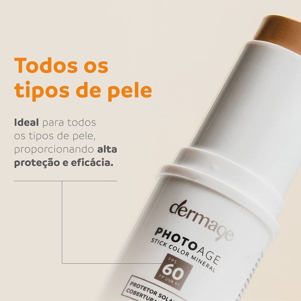 Protetor Solar Facial com Cor em Bastão Dermage Photoage Color Mineral  16g