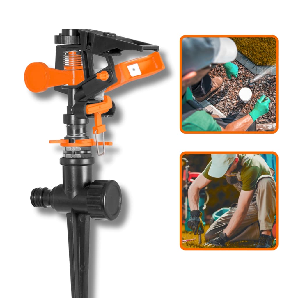 Esguicho Giratorio Irrigador Aspersor Setorial Com Base Jardim Gramado