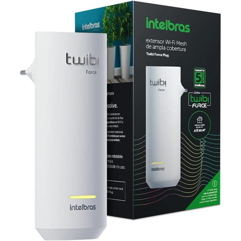 Extensor Wi-Fi Twibi Force Plug intelbras