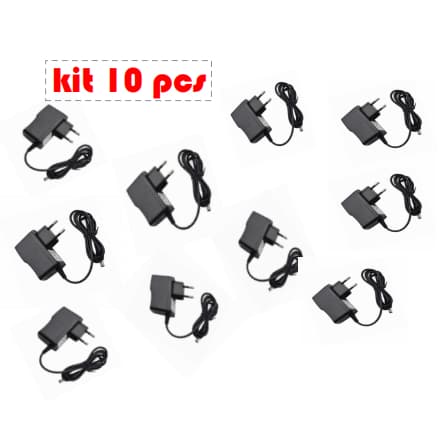 kit 10 fonte de energia alimentaçao bivolt 5v 2a