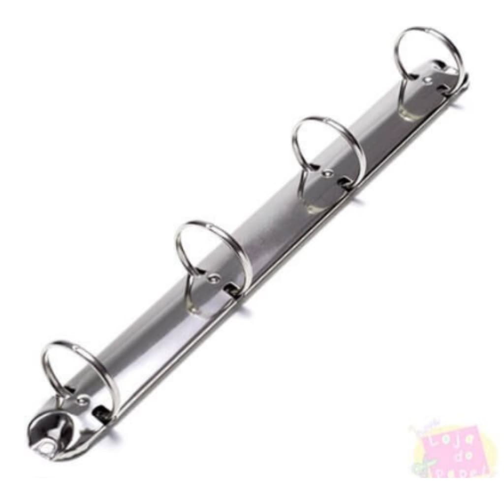 Garra para Fichário 04 Argolas 35MM P/ Folhas Tamanho A4.