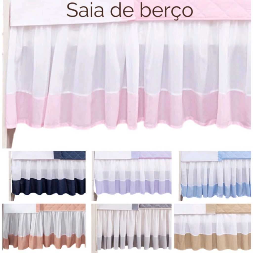 Saia Para Berço Padrao Nacional e Americano 2 lados Menino Menina