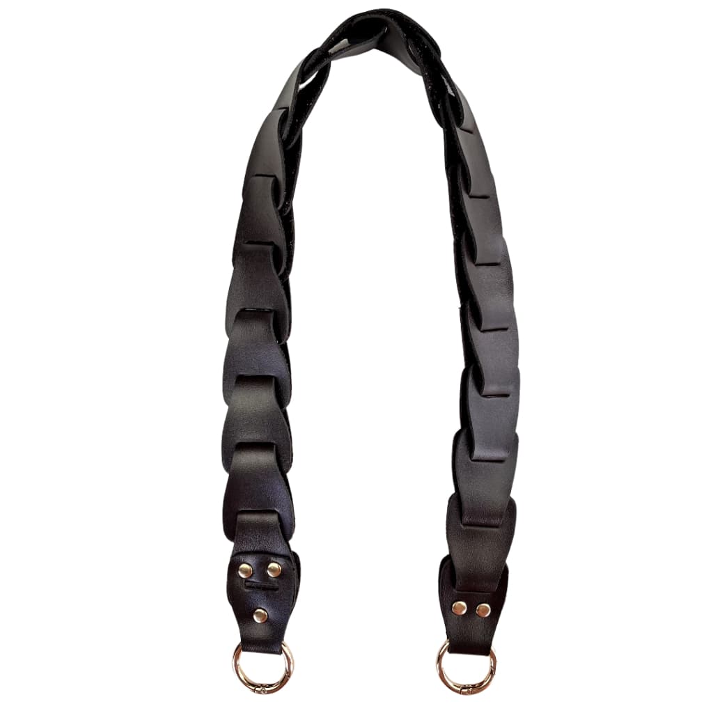Alça Elo em Couro Sintético 60cm com argola articulada