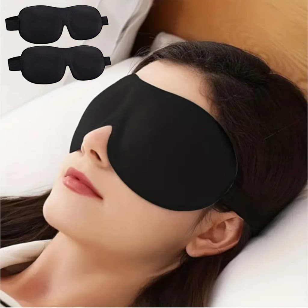 Kit 2 Mascara Dormir 3D Tapa Olho Alcolchoada  Blackout Super Confortavel Envio Imediato