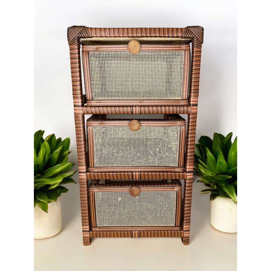 Gaveteiro Organizador Tela 3 Gavetas 30x30x57