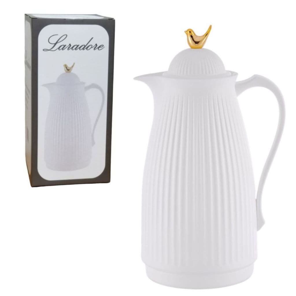 Garrafa Térmica de Café Laradore Bird - Branca e Dourada 1L