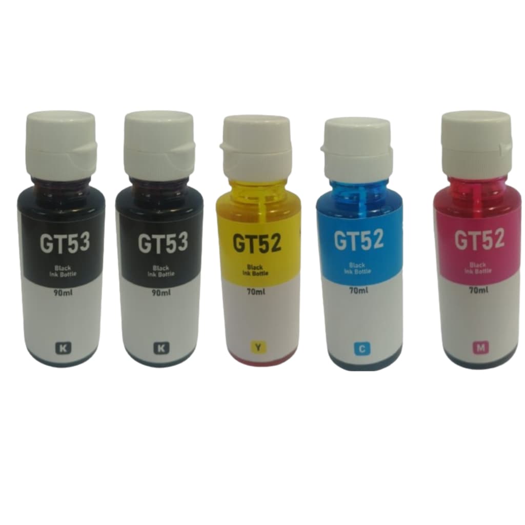 Kit Refil 5 Cores Tinta Para  Hp Gt 53 Gt 52 - Smart  Tank  581-517- 532- 532-416-316-316-Gt5822  GT5810