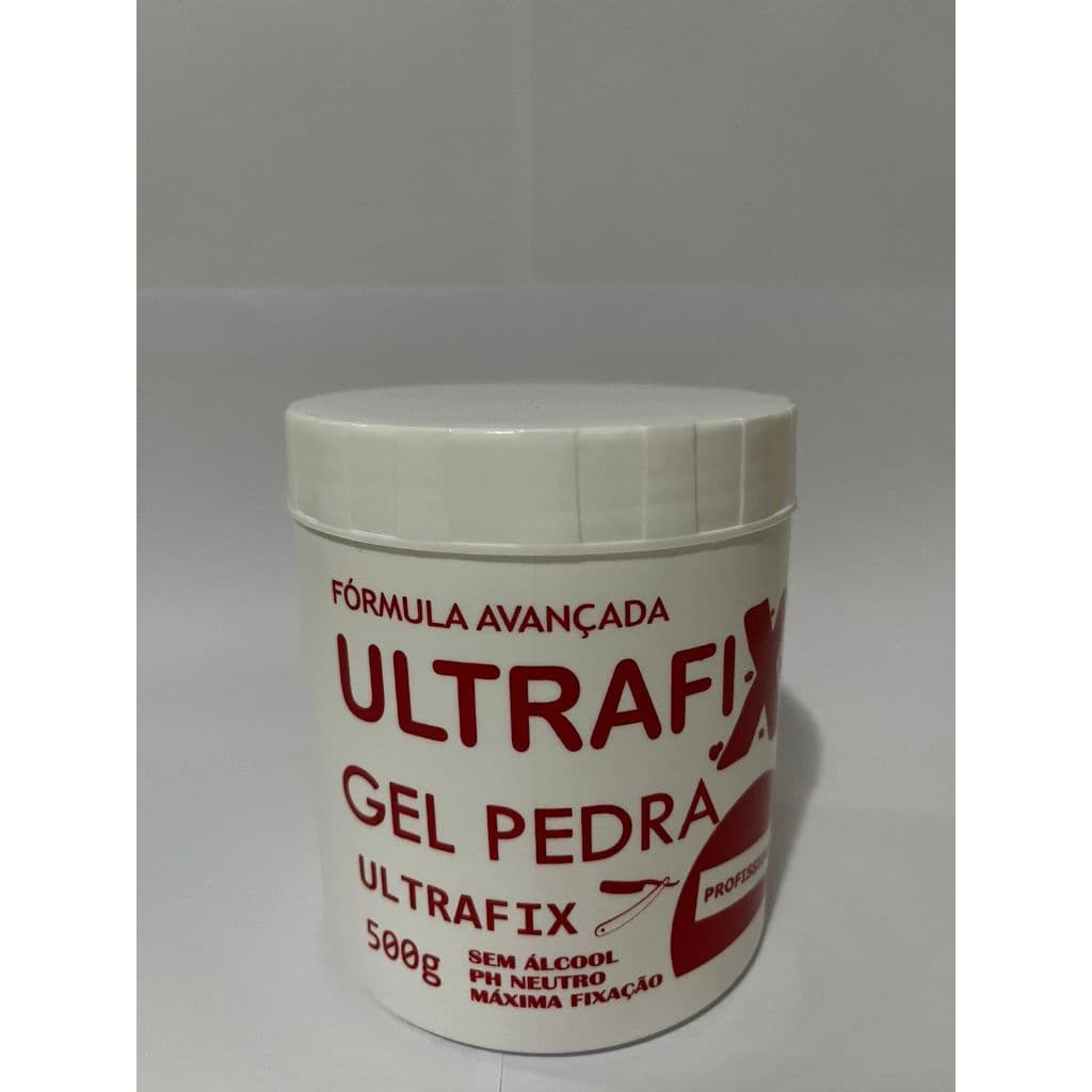 GEL PEDRA ULTRAFIX 500g SEM ÁLCOOL PH NEUTRO MÁXIMA FIXAÇÃO PRODUTO DE FÓRMULA AVANÇADA PRODUTO PROFISSIONAL