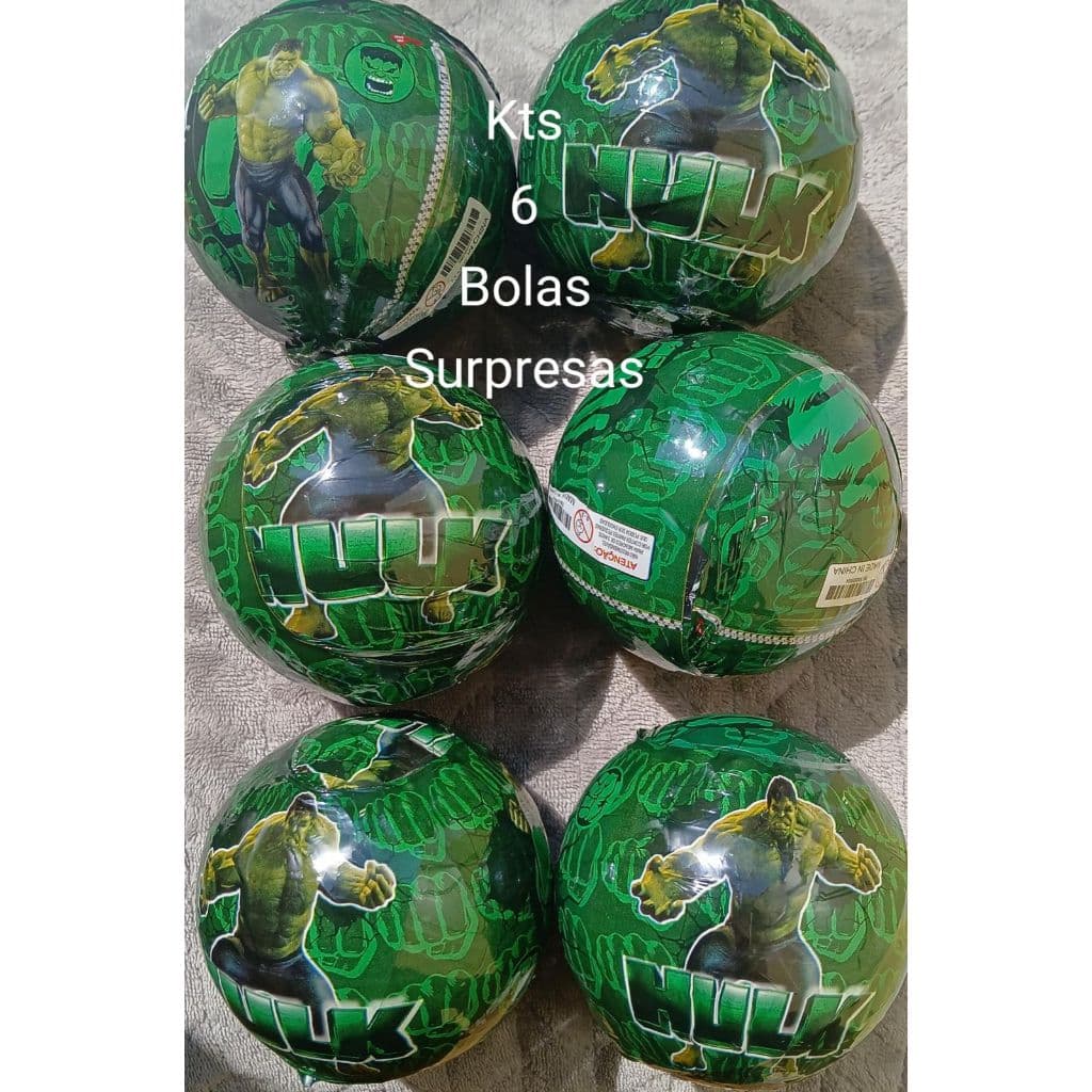 Bola Personagem  Com Surpresa Kit Com 6 Unidades