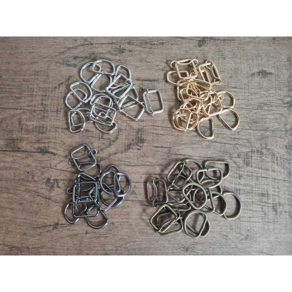 Meias Argolas e Reguladores em Metal de 1,5cm - 2cm - 2,5cm e 3cm com 10 ou 20 unidades