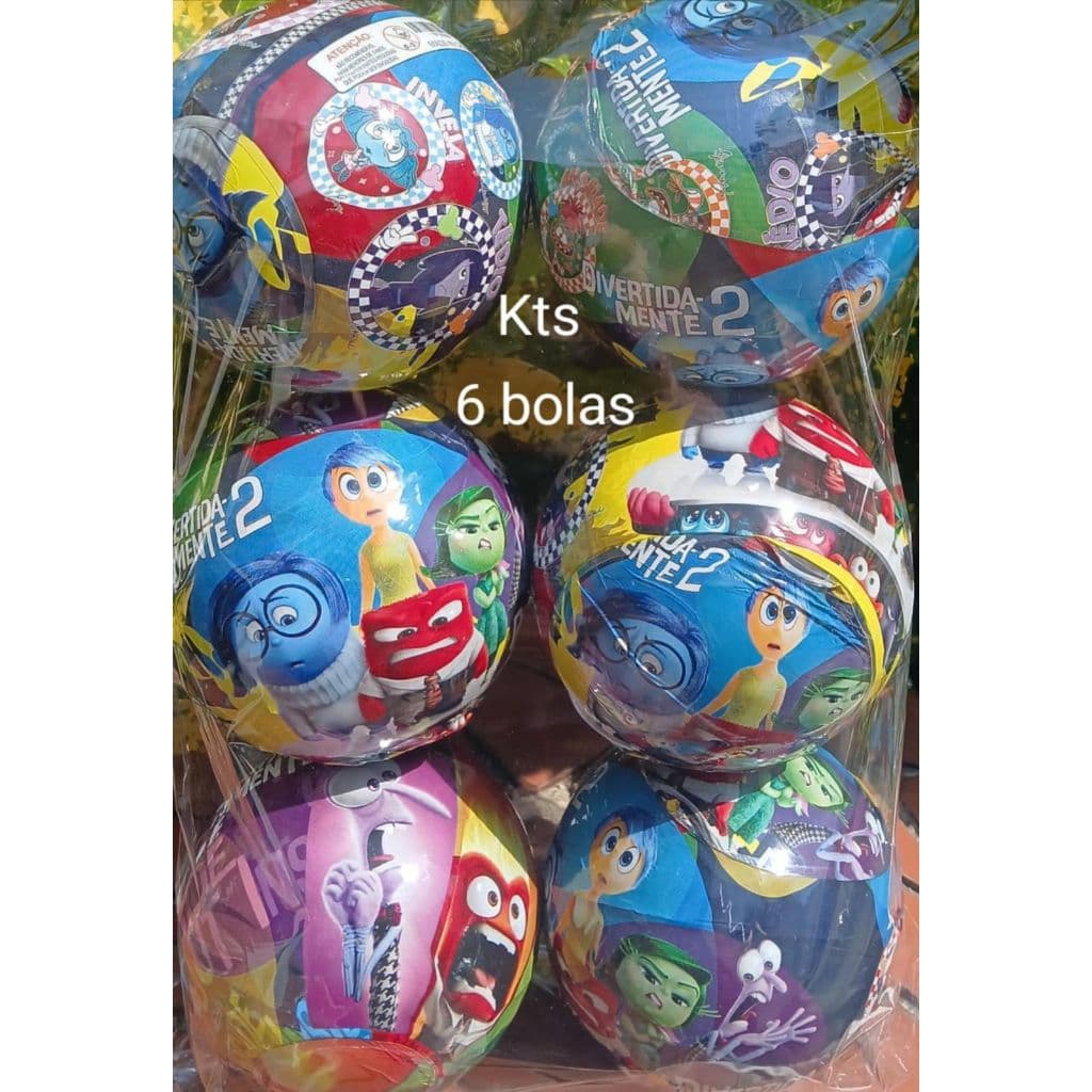 Bola Personagem  Com Surpresa Kit Com 6 Unidades