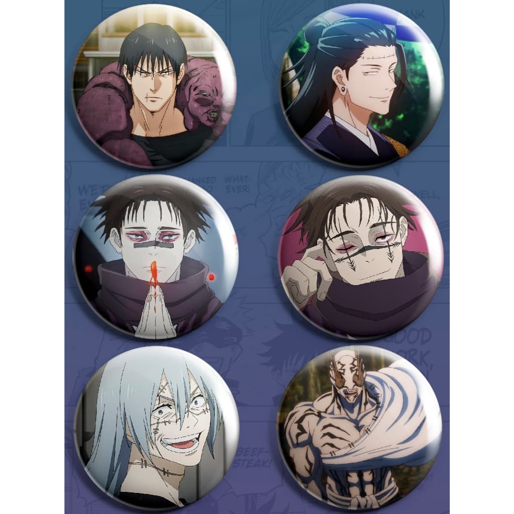 Bottons Broche Anime Jujutsu Kaisen Vilões