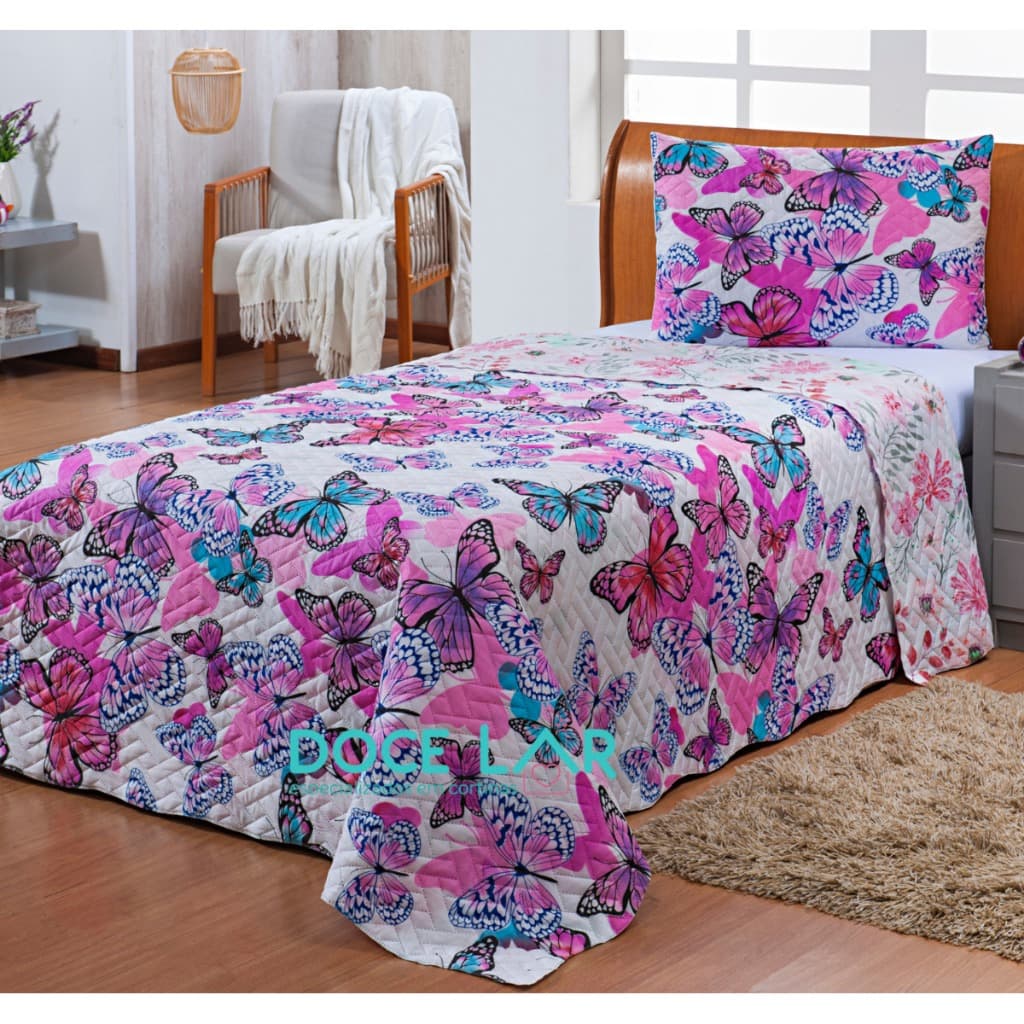 Colcha Infantil Solteiro Menina Menino 2 Peças