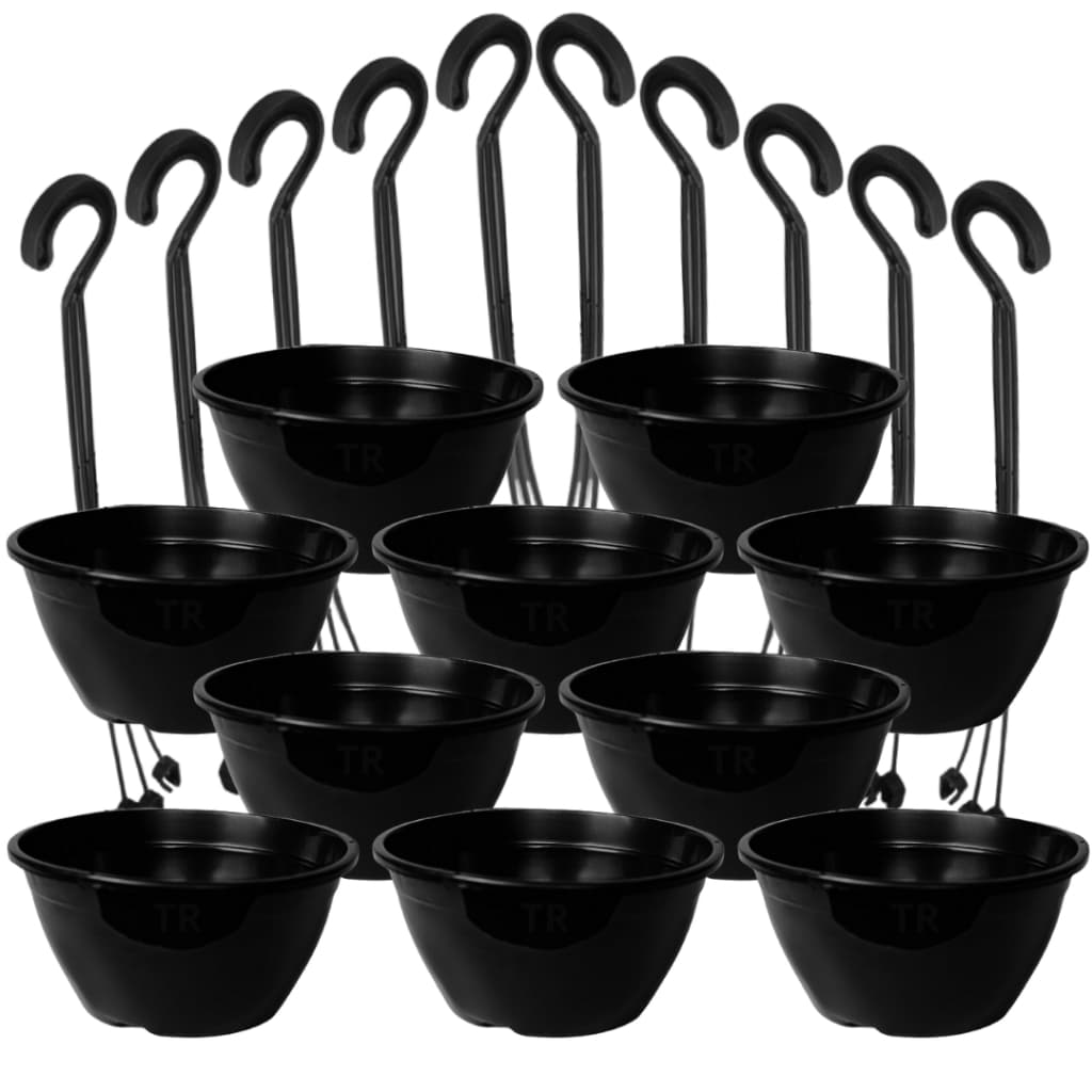 Kit 10 Vasos Cuia 18 com Alça na Cor Preta