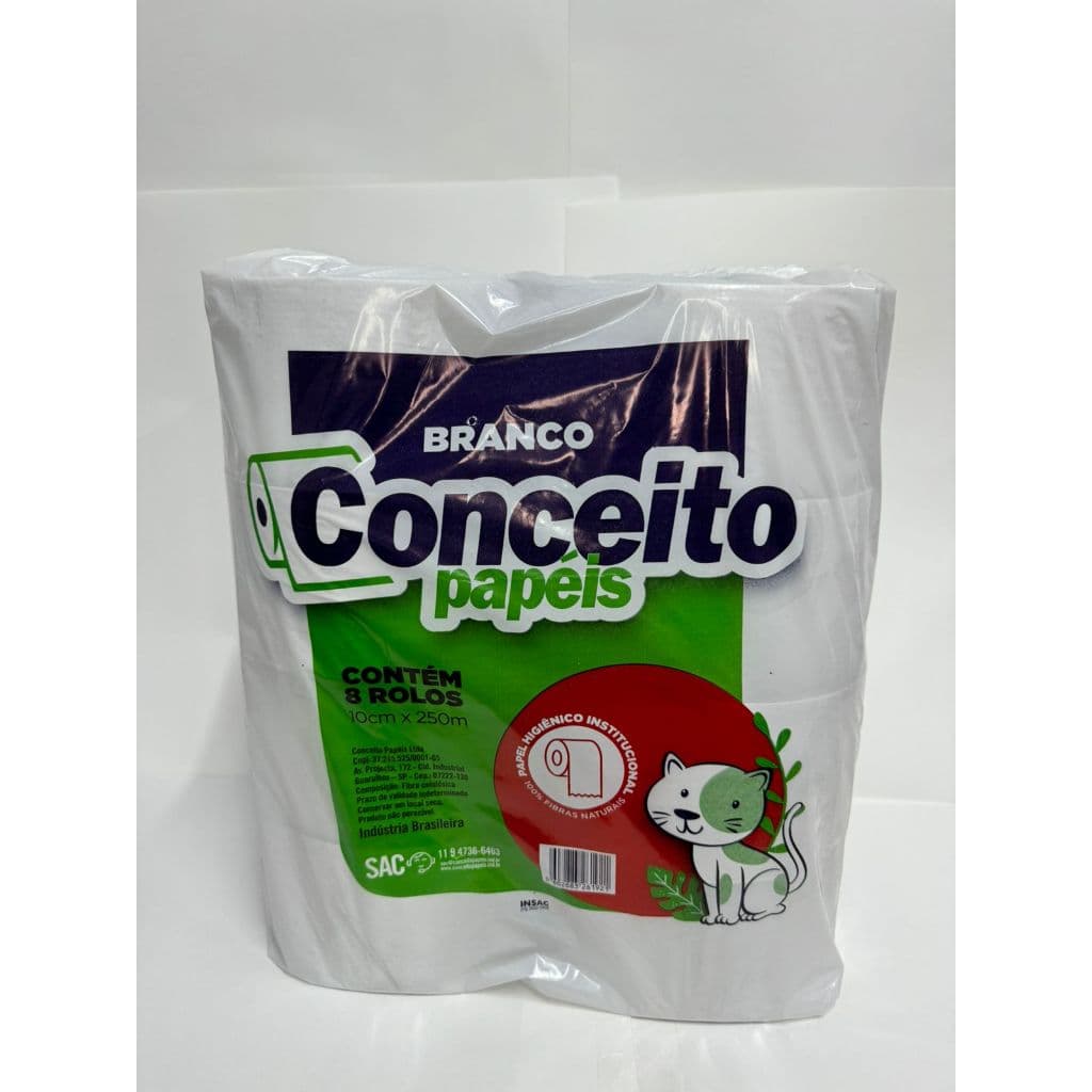 PAPEL HIGIENICO BRANCO 250X10X08 CONCEITO PAPEIS