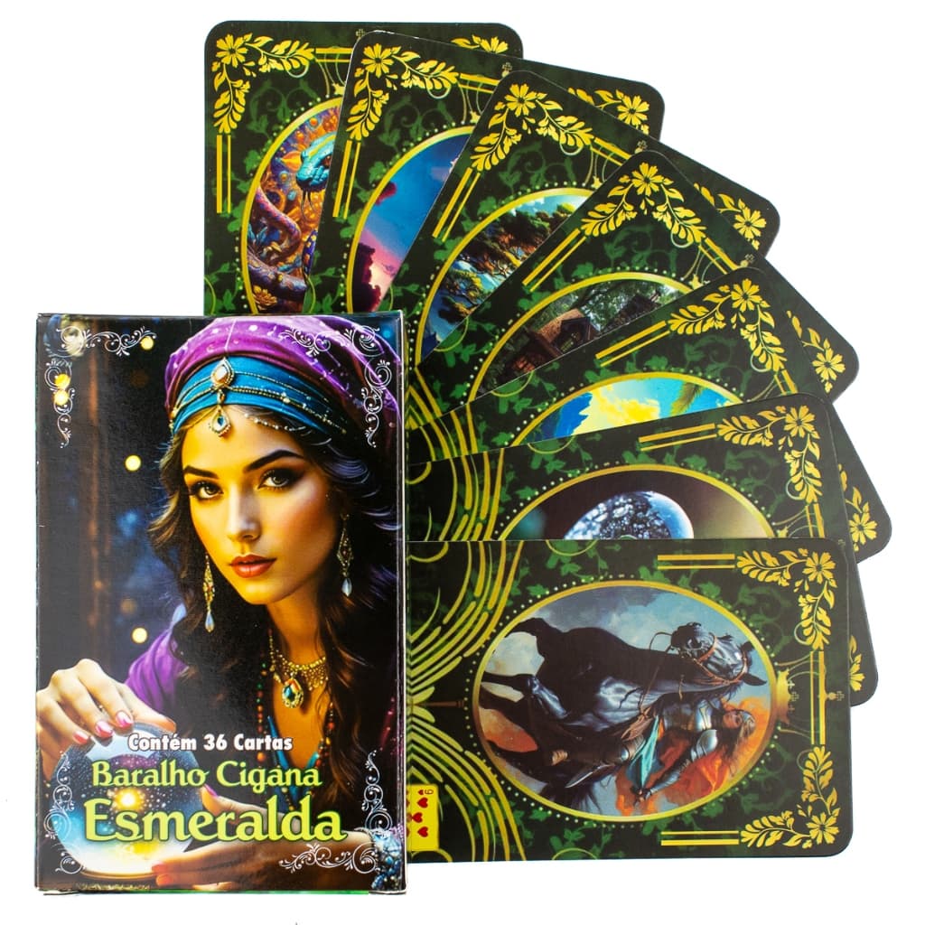 Tarot Baralho Cigana Esmeralda 36 Cartas Com Manual