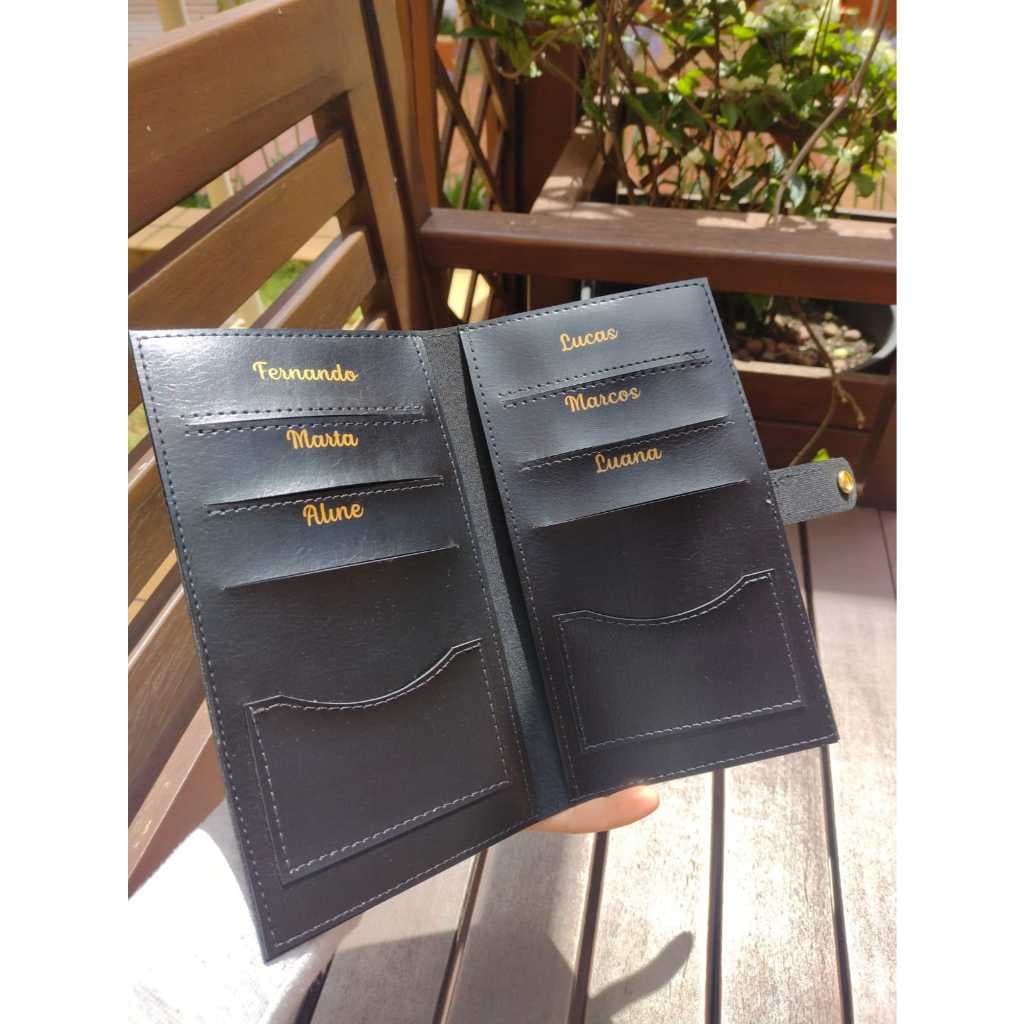 Porta passaporte família até 6 passaportes Personalizado