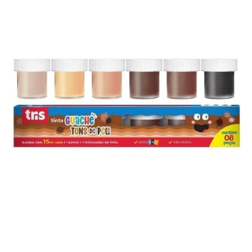Guache Tris 6 Cores 15ml Tons de Pele