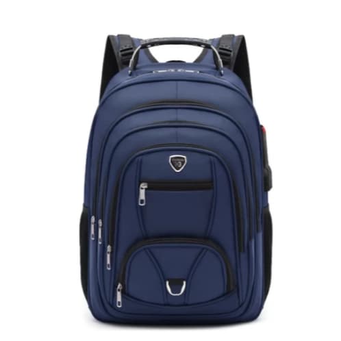 Mochila Cabo De Aço Bolsa Impermeavel LUXO Reforçada Resistente Notebook Entrada USB/Fone