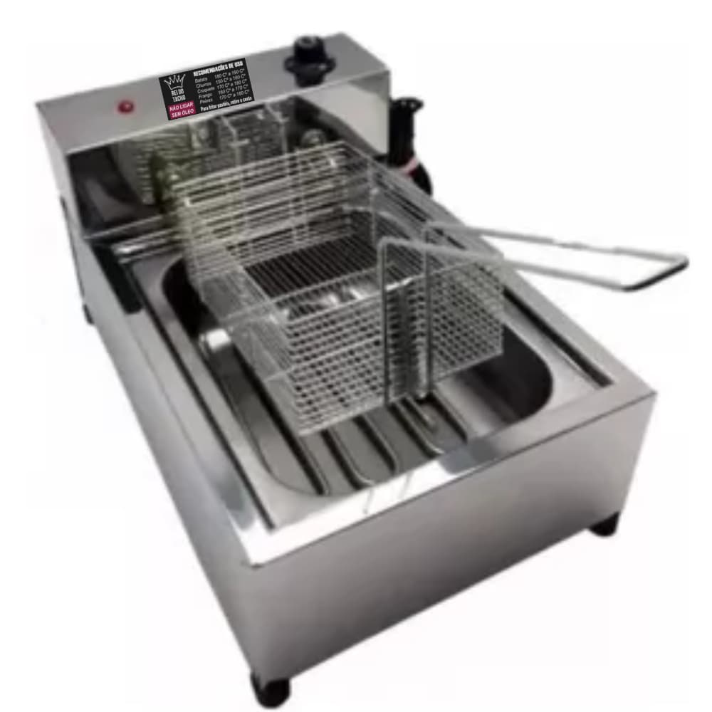 Fritadeira Elétrica Industrial 5 Litros Alumínio Tacho Rei Profissional