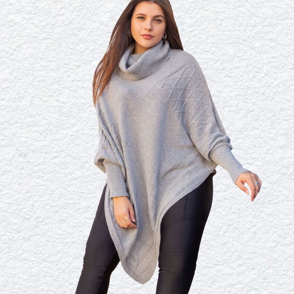 Kimono Poncho Blusa Tricô Feminino Manequim 44/46