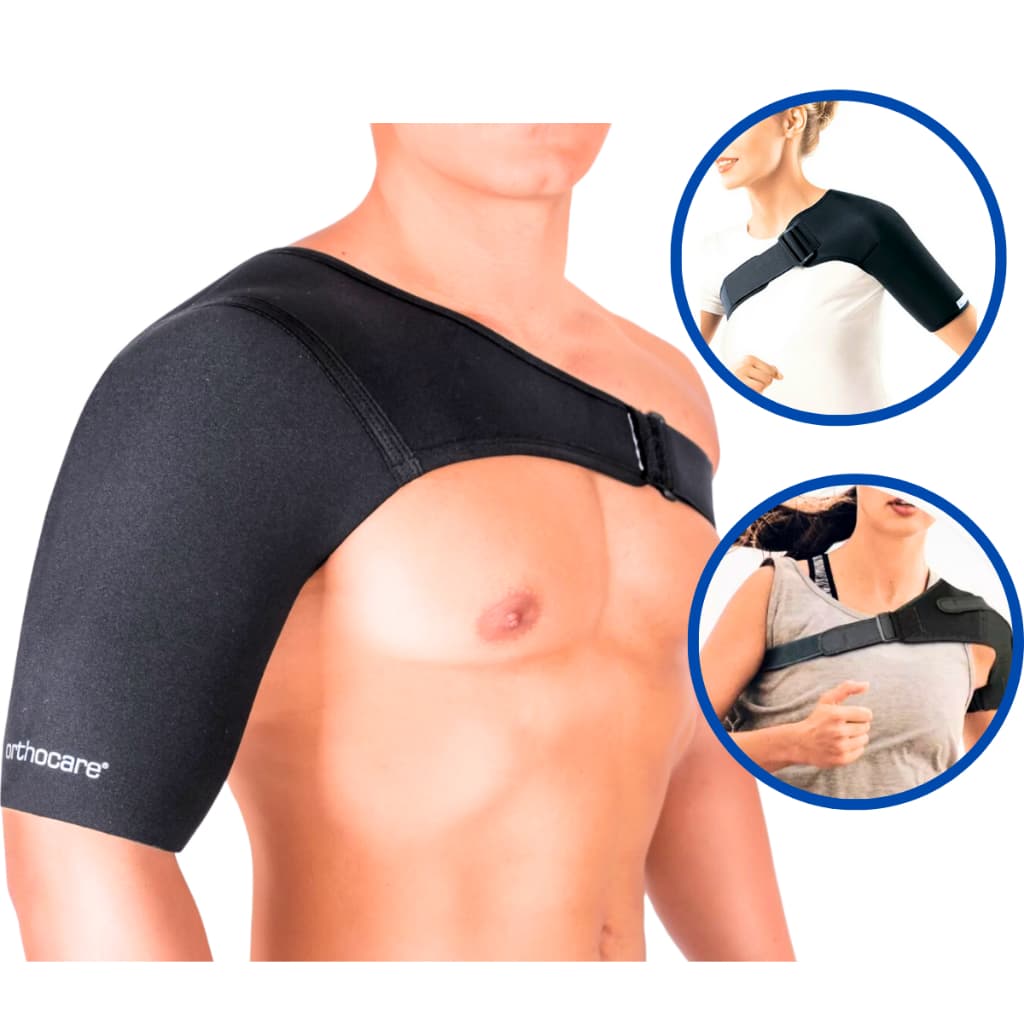 Ombreira Ortopédica de Compressão Protetor Suporte de Ombro e Clavícula Neoprene Treino Academia Lesões