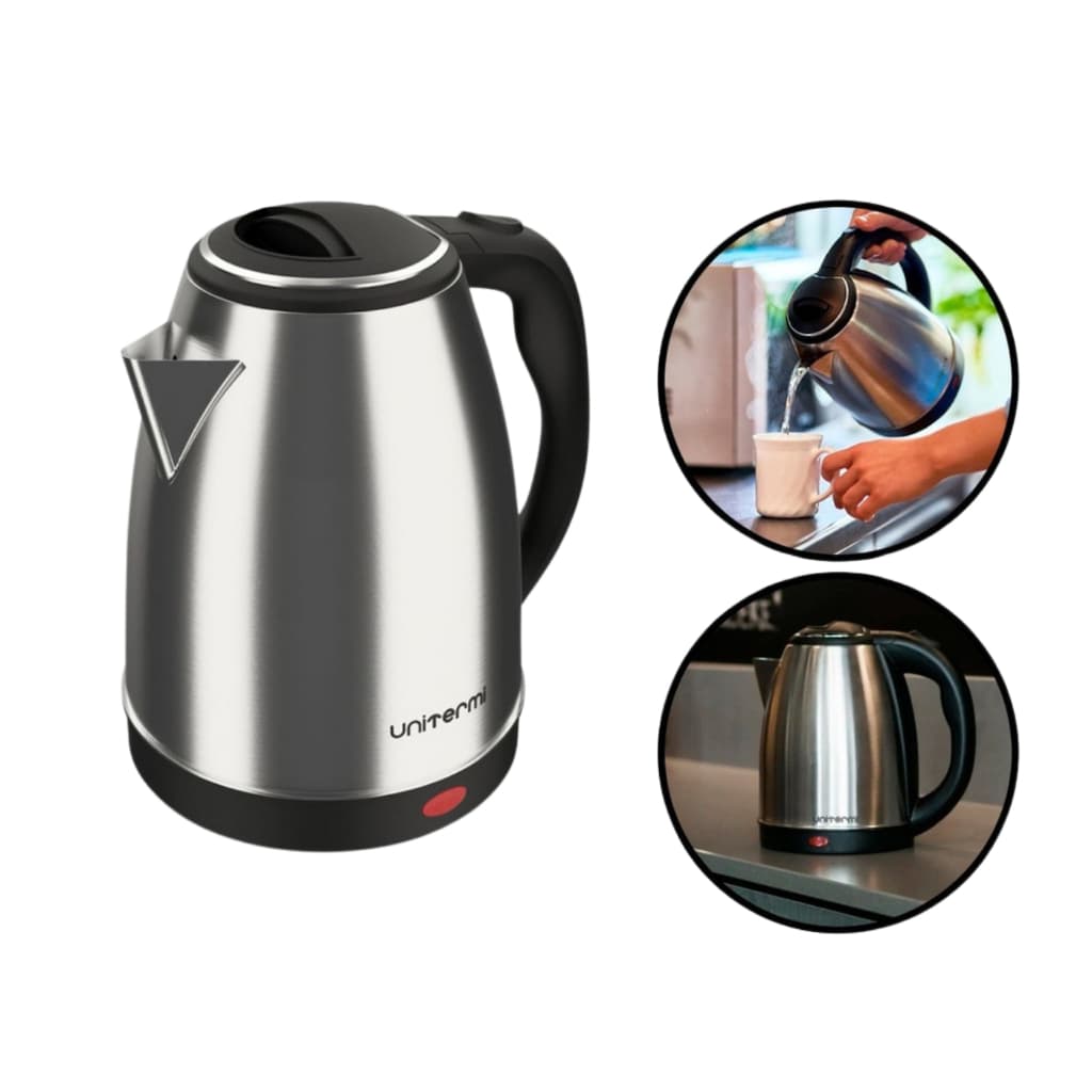 Chaleira Térmica 127v Com Base Elétrica inox 1.8L Cozinha Chá Café Água