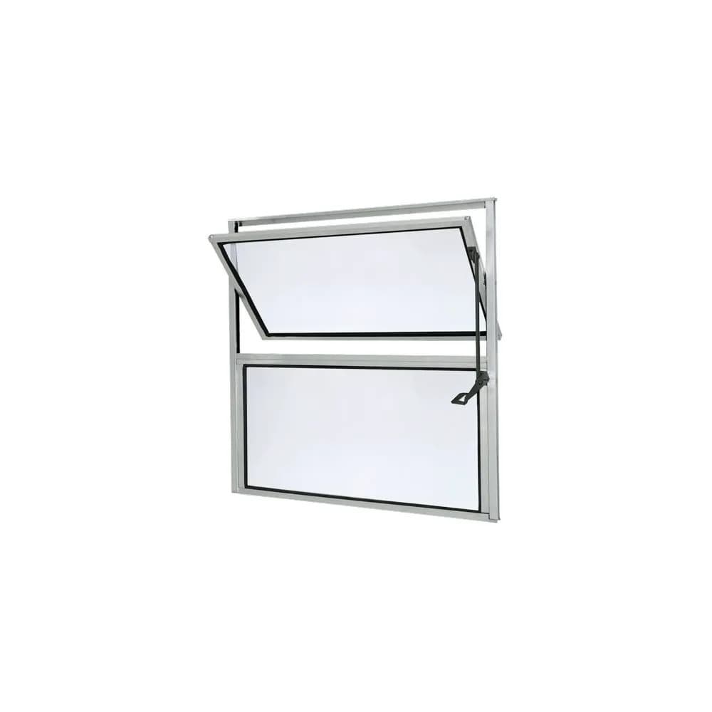 Vitro Basculante Janela 30x30 Banheiro Aluminio Vidro Liso