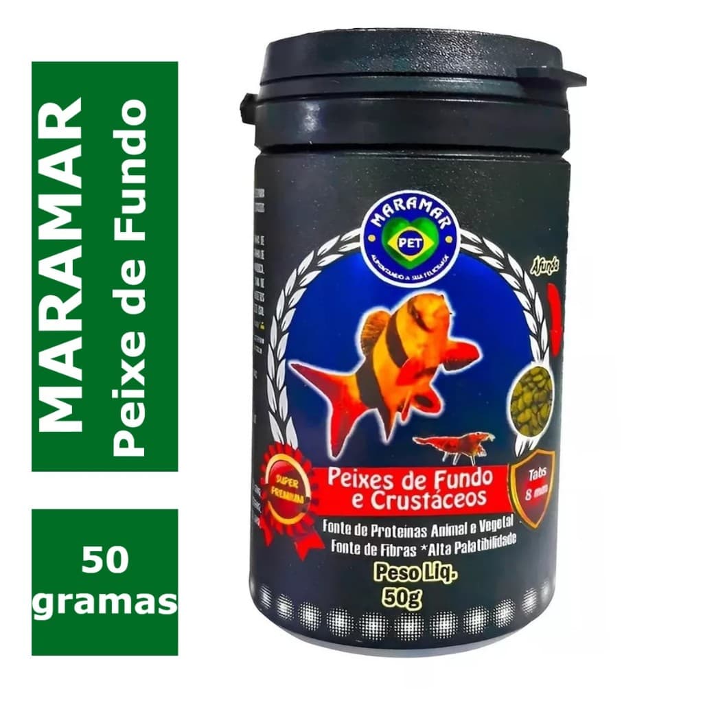 Maramar Ração Para Peixes De Fundo & Crustáceos 50g