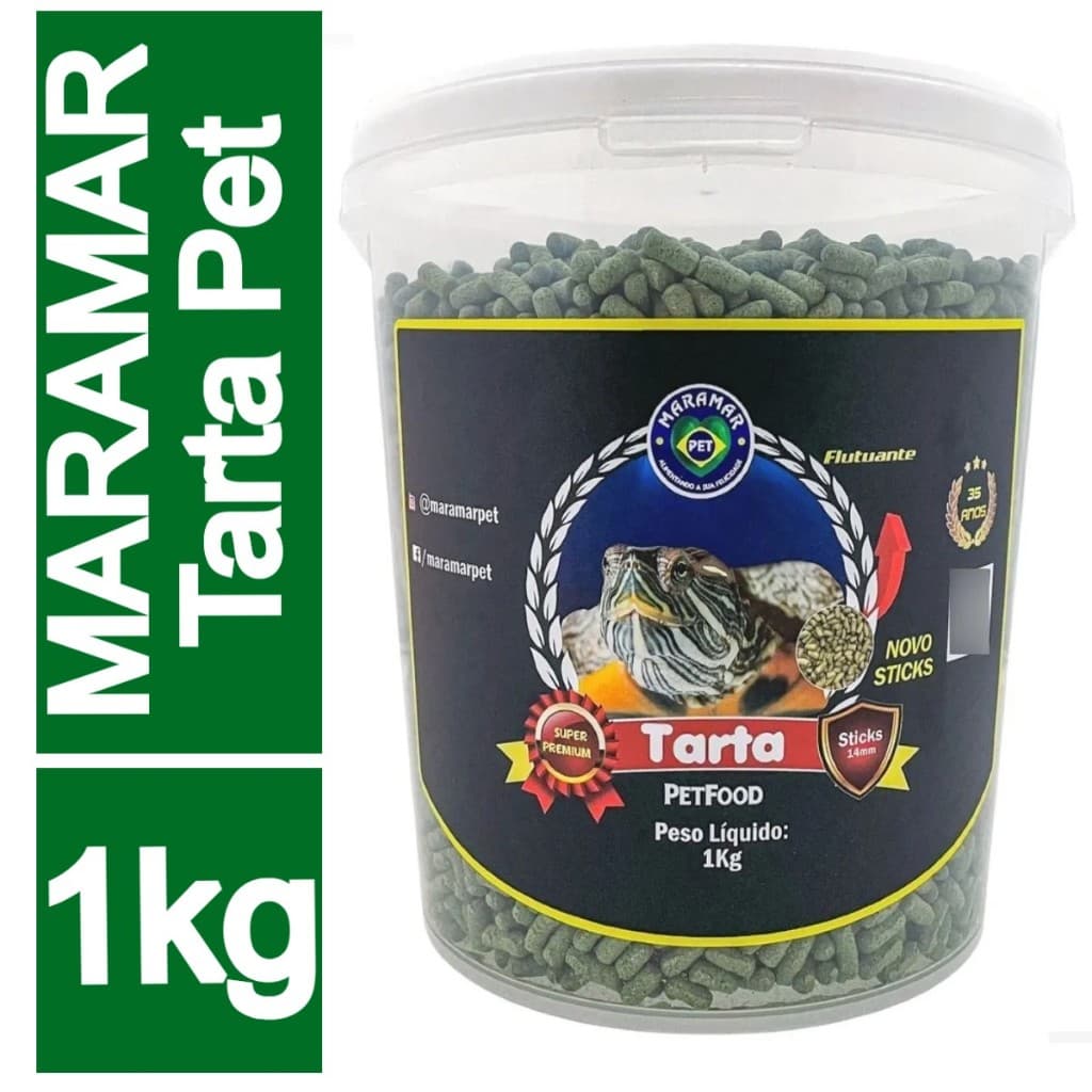 Ração Para Tartarugas Tarta Pet Food Maramar 1 Kg Premium Para Jabutis e Tartaruga Terrestre