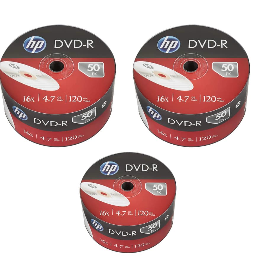 100 Dvd-r Hp 4.7gb 16x - Gravação Rápida Grava Jogos PS2 Filmes Bekup
