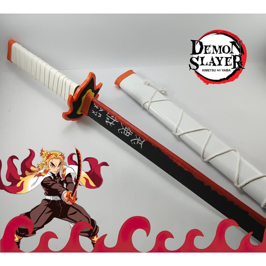 Katana  brinquedo do Zenitsu Rengoku  Demon Slayer em madeira