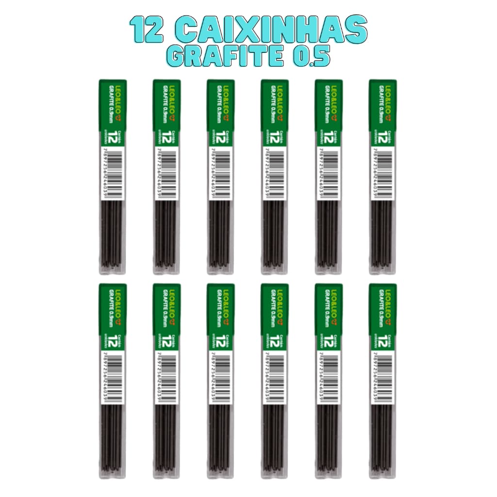 Mina De Grafite Hb 0.5Mm 12Mina Cx/12 Tubo Leoeleo
