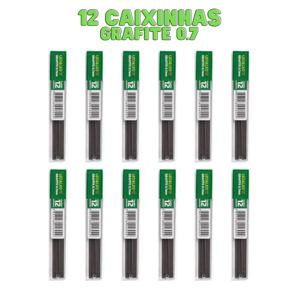 Mina De Grafite Hb 0.7Mm 12Minas Cx/12 Tubos Leoeleo