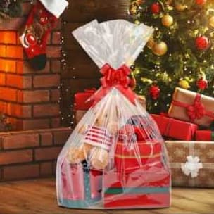 Saco Para Cesta De Presente 40x60 30x40 Saco Plástico Transparente 100 und PP