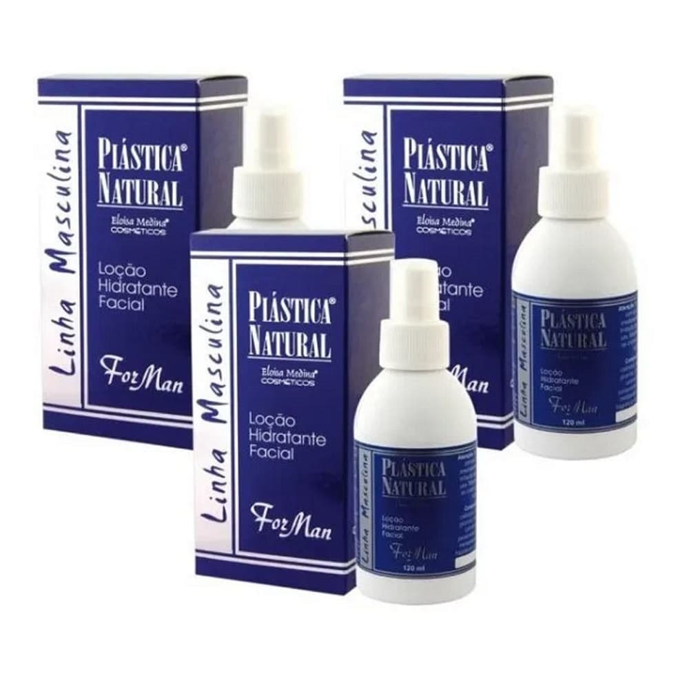 Plastica Natural Eloisa Medina Rejuvenescedor Facial For Man 120ml kit c/3