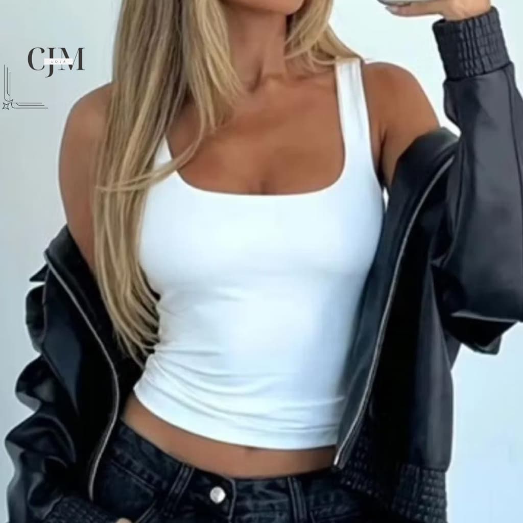 Regata Decote Reto Alça Larga Suplex