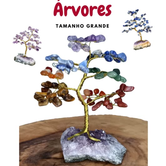 Árvore de Pedra Grande Base Drusa Ametista Arvore da Vida Arvore da Felicidade Cristal