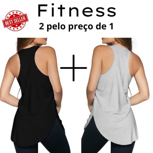 Kit 2 Camisetas Fitness Térmica Básica Tapa Bumbum Academia Corrida Crossfit