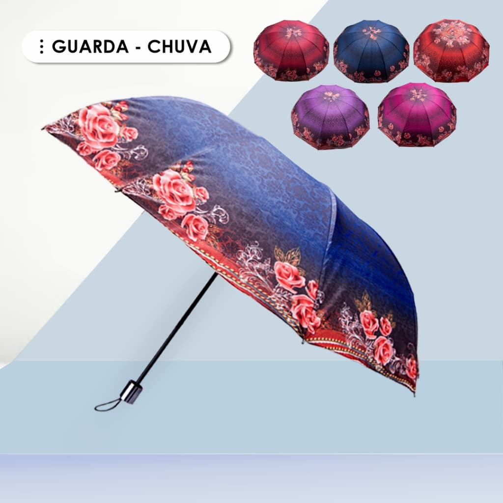 Guarda Chuva Grande 10 varetas Feminina Sombrinha Reforçado Grande DC3709-SKU