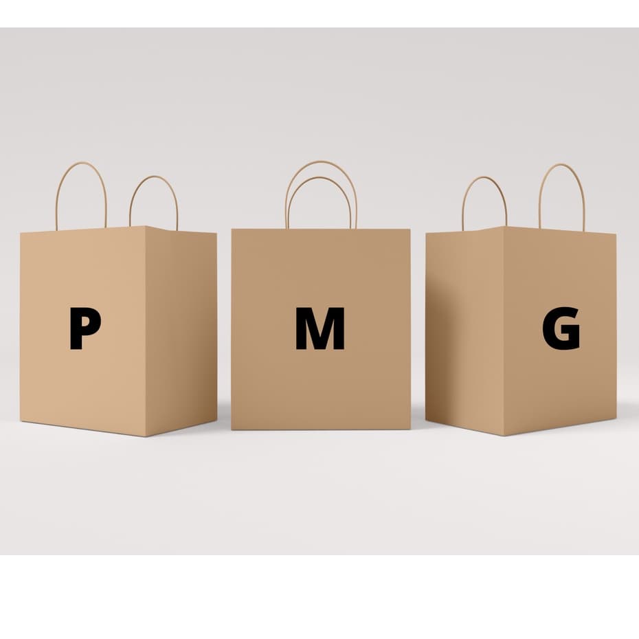 Sacola Papel Kraft Com Alça P, M ou G Com 100 unidades