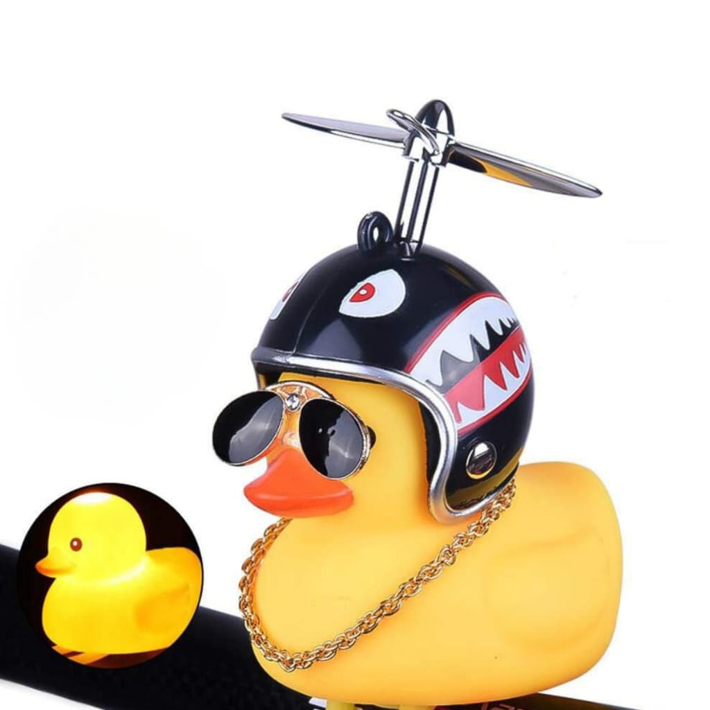 Patinho Jack da Zueira (Com Led) - Pato de Borracha Decora Bike Moto carro
