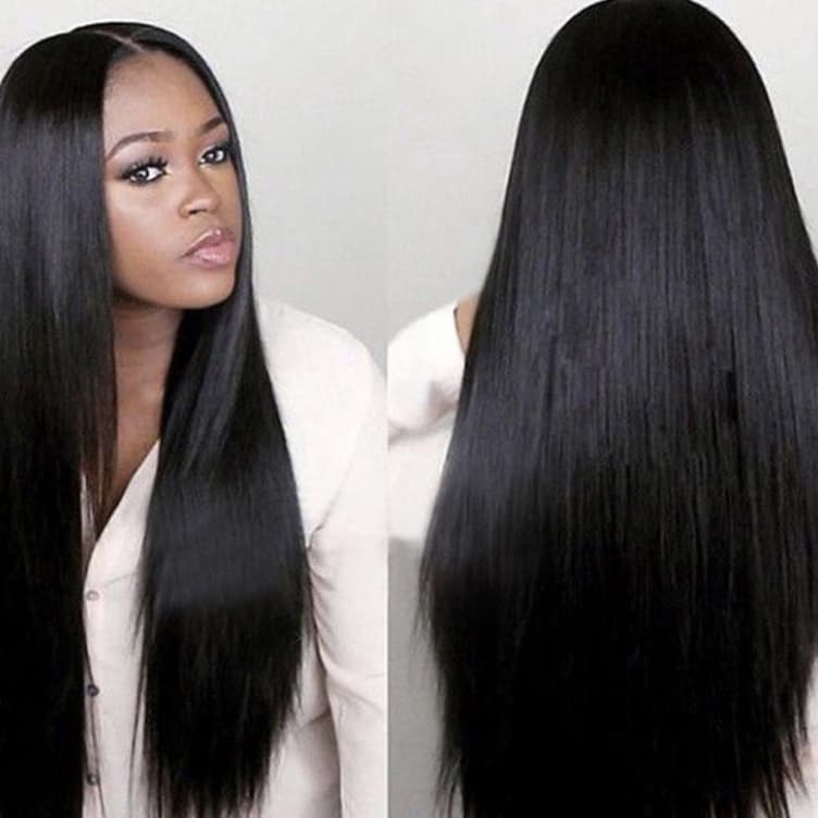 Peruca Lisa Super Natural Similar ao Cabelo Humano Sem Brilho 75cm