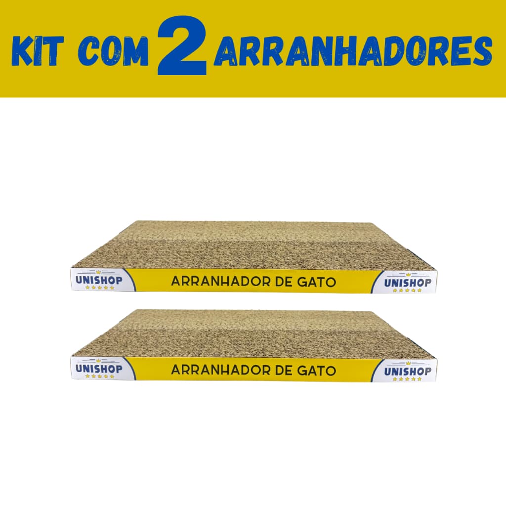 2 Brinquedo Arranhador Para Gato Papelão 100% Resistente Anti-Stress Interativo - Unishop